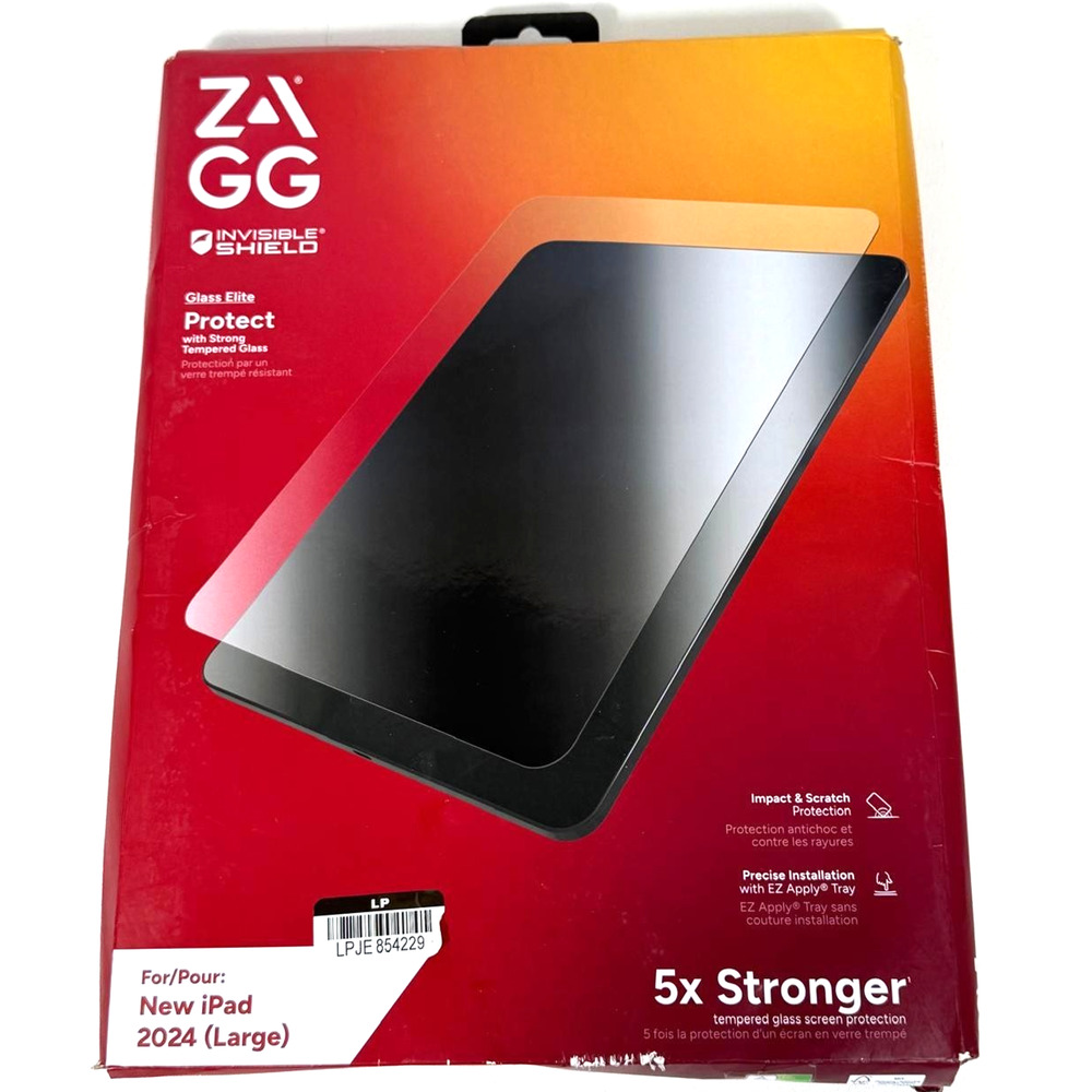 Zagg Glass Elite Protect Screen Protector for New iPad 2024 Large